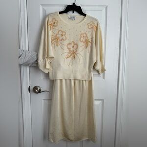 Vintage 1980 JT Martin Knit skirt and top set